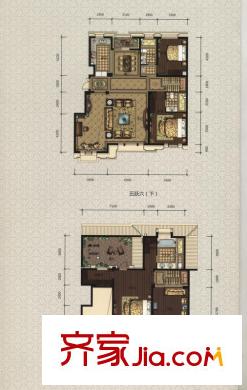 其仕?和裕平層官邸躍層戶型圖 4室2廳3衛(wèi)
