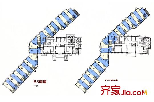 沈陽萬達公館B3商鋪平面圖 1室