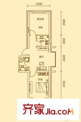 滿融公館二期G戶型 2室1廳1衛(wèi)1廚