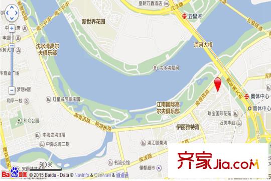 浦江?波士灣壹平方米交通圖
