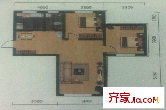 三隆熙湖楓景D3c戶型 2室2廳1衛(wèi)1廚