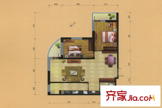 金水?花城B戶型 2室2廳1衛(wèi)