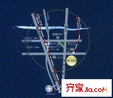 博榮水立方區(qū)位圖