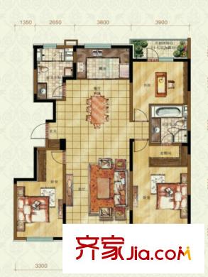 萬科金域藍(lán)灣L3戶型 2室2廳1衛(wèi)