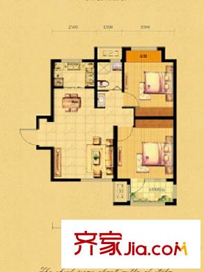 榮盛香緹瀾山二期高層G22-A戶型 2室2廳1衛(wèi)