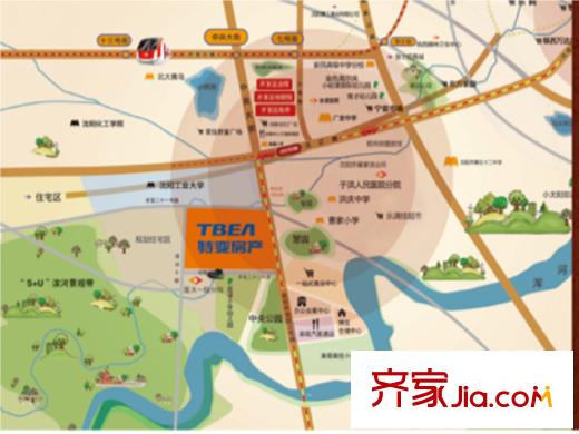 特變?水木融城項(xiàng)目位置圖