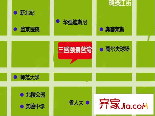 三盛頤景藍(lán)灣區(qū)位圖