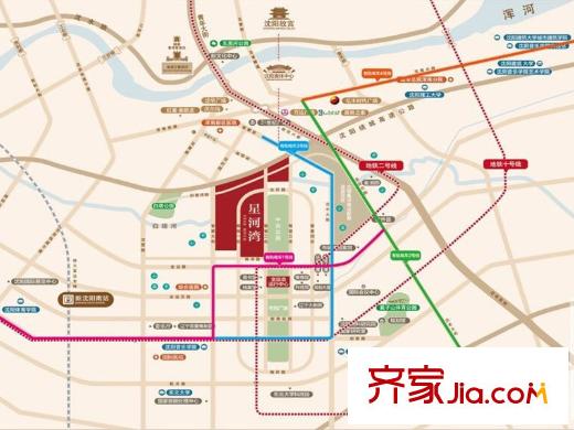 沈陽星河灣區(qū)位圖