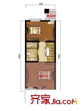沈陽旭輝御府別墅A戶型2層 3室2廳3衛(wèi)1廚