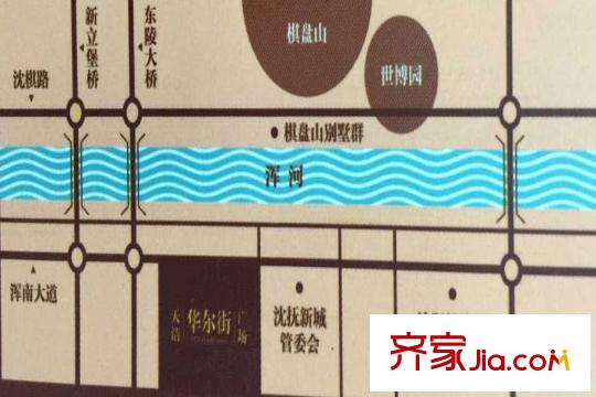 天潔?華爾街廣場區(qū)位圖