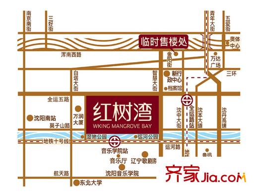 萬(wàn)錦?紅樹(shù)灣小區(qū)位圖
