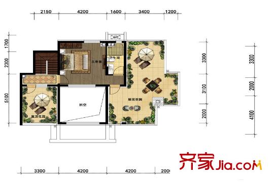 頤和城8#F戶型6層 3室2廳2衛(wèi)