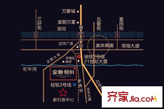 金地檀府區(qū)位圖