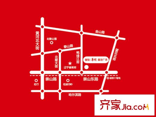 皇姑華潤置地廣場區(qū)位圖