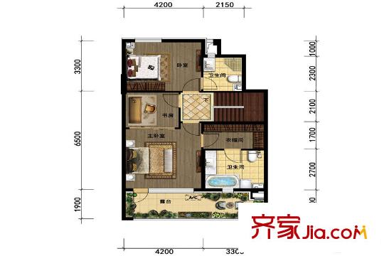 頤和城F戶型 3室2廳2衛(wèi)