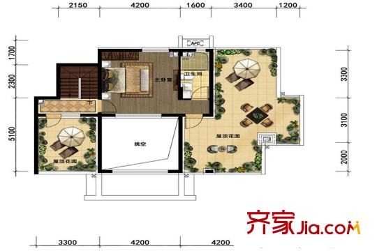 頤和城E戶型 2室2廳1衛(wèi)