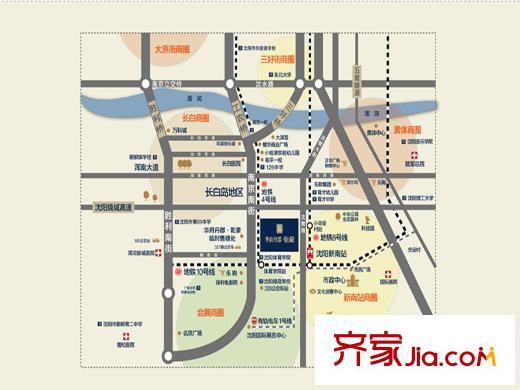 華府丹郡?乾豪區(qū)位圖