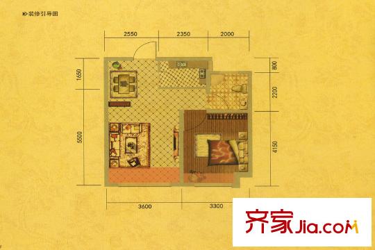 中南世紀(jì)城A15#樓戶型 1室2廳1衛(wèi)1廚
