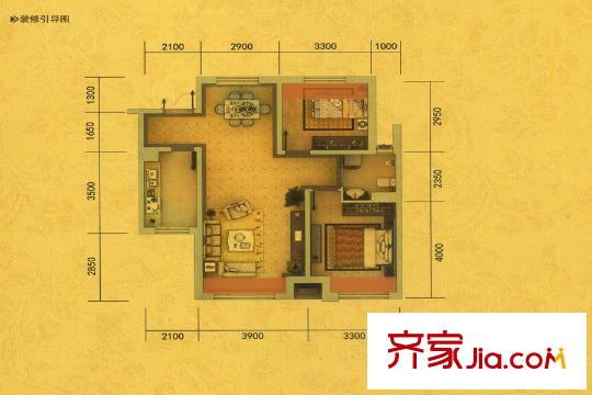 中南世紀(jì)城A13#樓戶型 2室2廳1衛(wèi)1廚