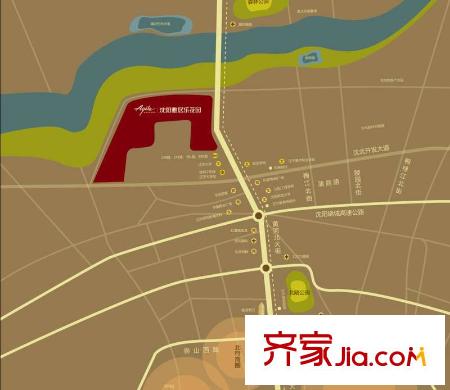 沈陽雅居樂花園交通圖