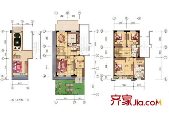 美弗霞灣疊拼A1戶(hù)型 4室3廳3衛(wèi)1廚