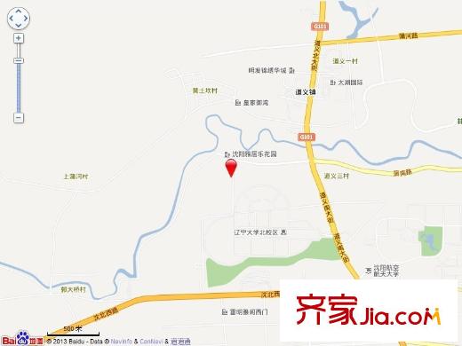 沈陽雅居樂花園電子地圖