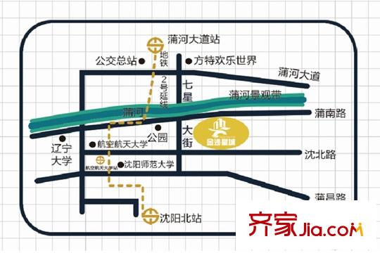 金沙星城區(qū)位圖