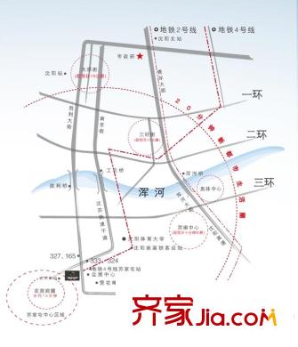 北國(guó)奧林匹克花園區(qū)位圖