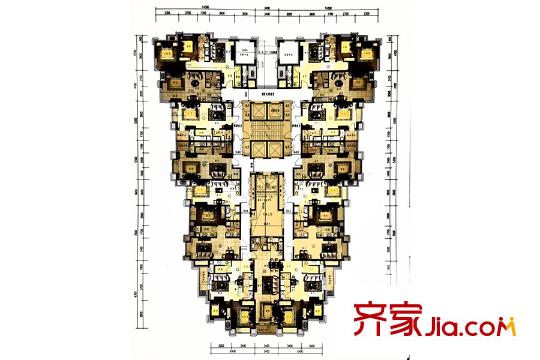 華發(fā)首府15#平面圖 1室1廳1衛(wèi)1廚