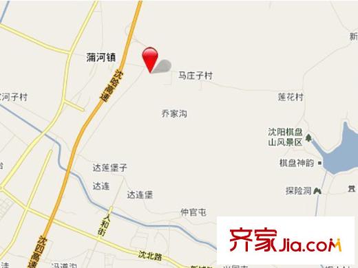 沈陽龍湖滟瀾山區(qū)位圖