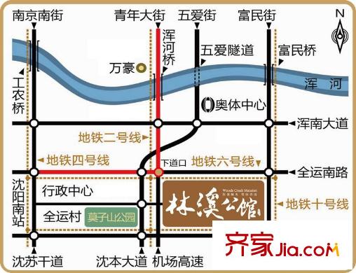 聽(tīng)雨觀瀾地段圖