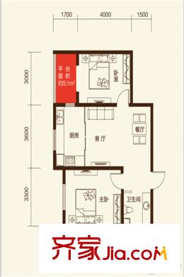 澳洲領地戶型B 2室2廳1衛(wèi)