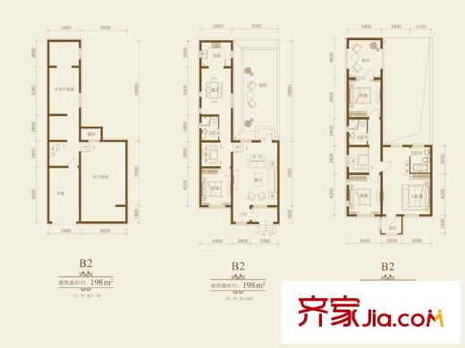 隆河谷一期B2戶型 4室2廳3衛(wèi)