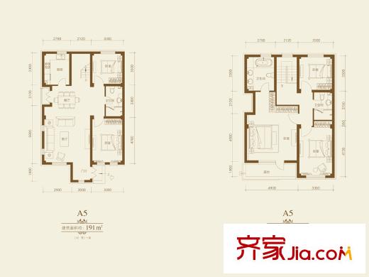 隆河谷一期A5戶型 5室2廳3衛(wèi)