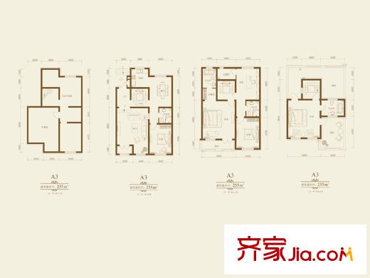 隆河谷一期A3戶型 5室2廳4衛(wèi)