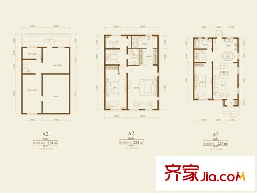 隆河谷一期A2戶型 4室2廳3衛(wèi)