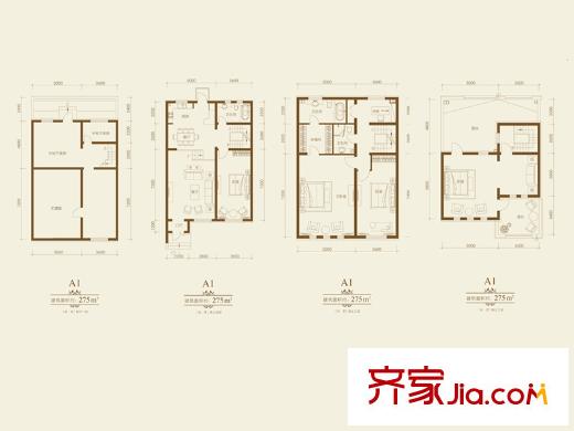 隆河谷一期A1戶型 5室2廳3衛(wèi)
