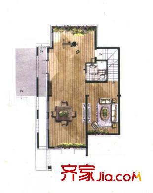 萬科蘭喬圣菲戶型圖三期A戶型地下室平面圖 4室3廳4衛(wèi)