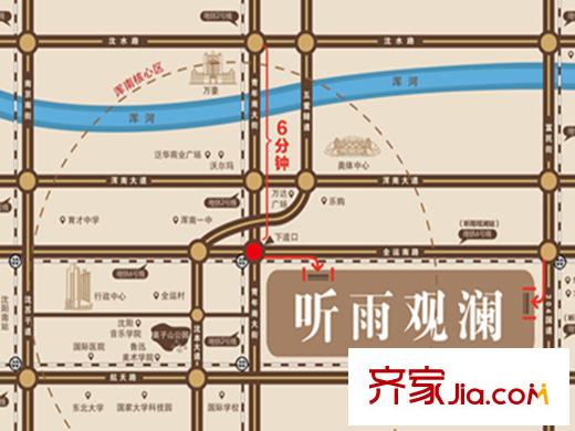 聽雨觀瀾寬景別墅聽雨觀瀾區(qū)位圖