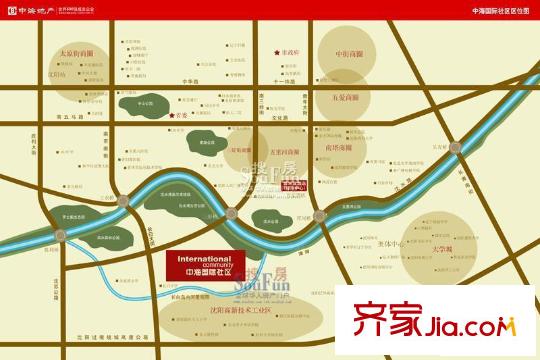 中海國際社區(qū)區(qū)位圖
