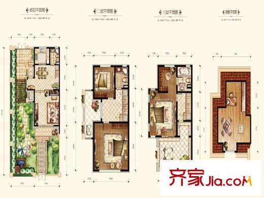 綠地?國際花都A戶型 4室3廳3衛(wèi)