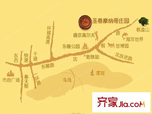 圣尊?摩納哥莊園區(qū)位圖