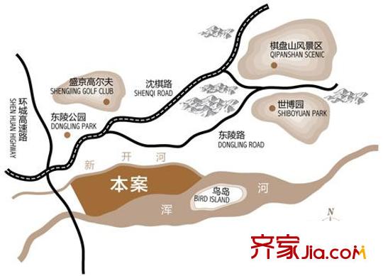首創(chuàng)棋盤山1號區(qū)位圖