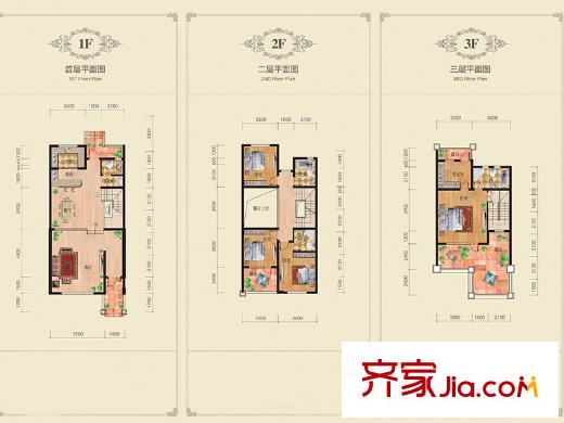 首創(chuàng)棋盤山1號聯(lián)排F戶型 4室2廳4衛(wèi)1廚