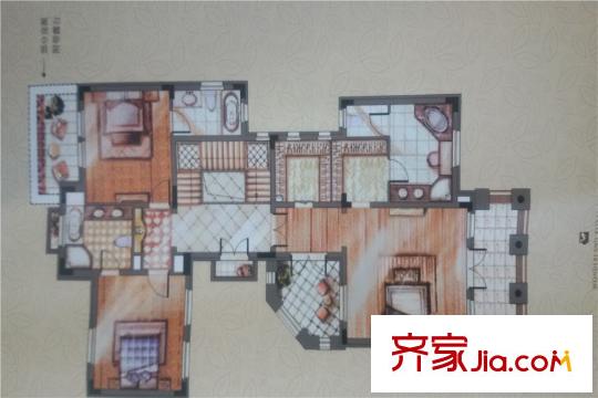 新湖仙林金谷N-1戶型 3室1廳3衛(wèi)