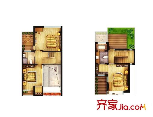 逸景盛熙城B戶型圖 3室3廳4衛(wèi)