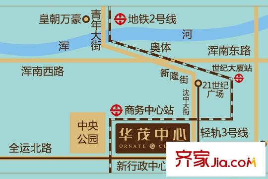 華茂?央墅區(qū)位圖