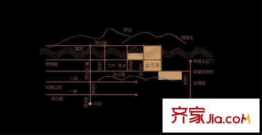 金河灣區(qū)位圖