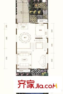 金河灣B戶型一層 2室1廳1廚