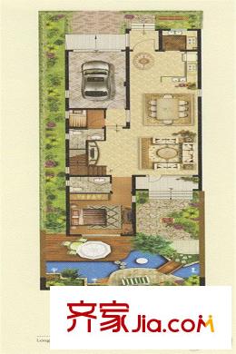 沈陽龍湖香醍漫步BZ戶型  1室1廳1衛(wèi)